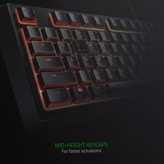 Ornata Chroma Gaming Keyboard: Hybrid Mechanical Key Switches - Customizable Chroma RGB Lighting - Individually Backlit Keys - Detachable Plush Wrist Rest - Programmable Macro Functionality
