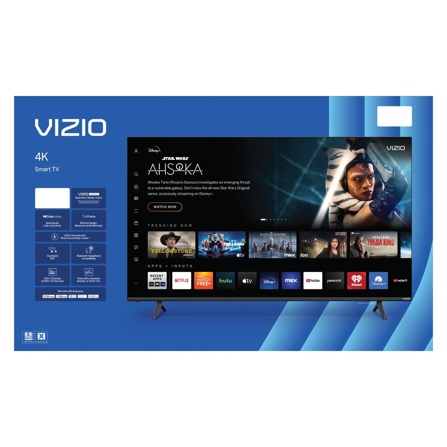 75” Class 4K UHD LED HDR Smart TV (V4K75M-08)