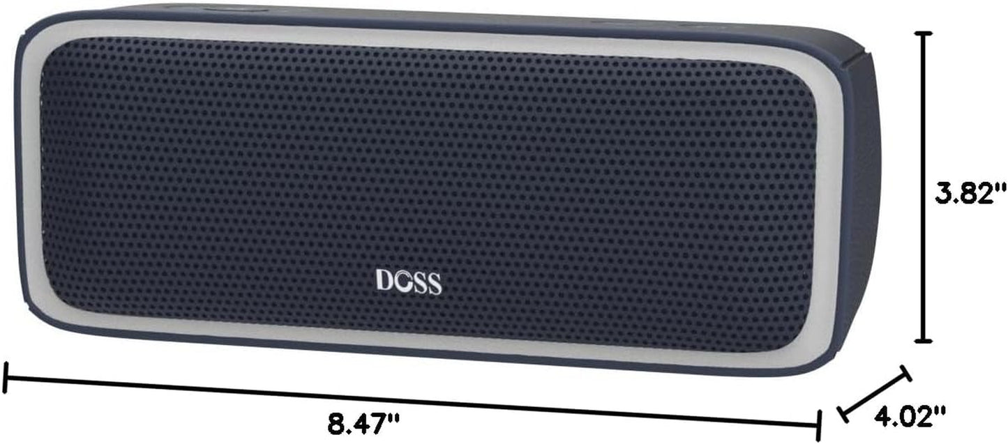 Soundbox Pro Bluetooth Speaker, 20W Stereo Sound, Active Extra Bass, 20H Playtime, Multi-Colors Lights, Wireless Stereo Pairing, IPX6 Waterproof for Garden, Hiking, Camping, Beach, Party-Blue