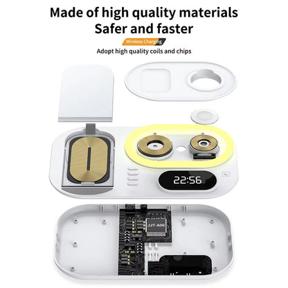 Sale Wireless Charging Station Clock Design Adjustable Wireless Fast Charging Station 15W Fast Charging Lightweight for Iphone