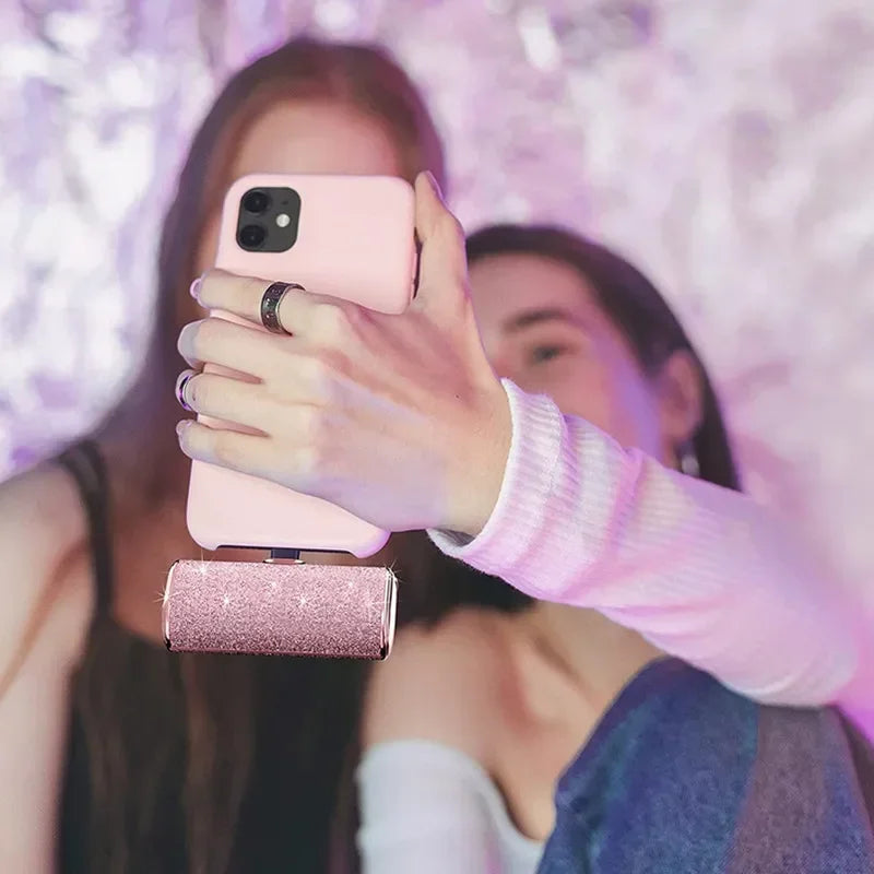 Portable Charger Mobile Power Bank Power Banks Fast Charging Power Bank Shiny Diamond Fashion High Quality 5000Mah