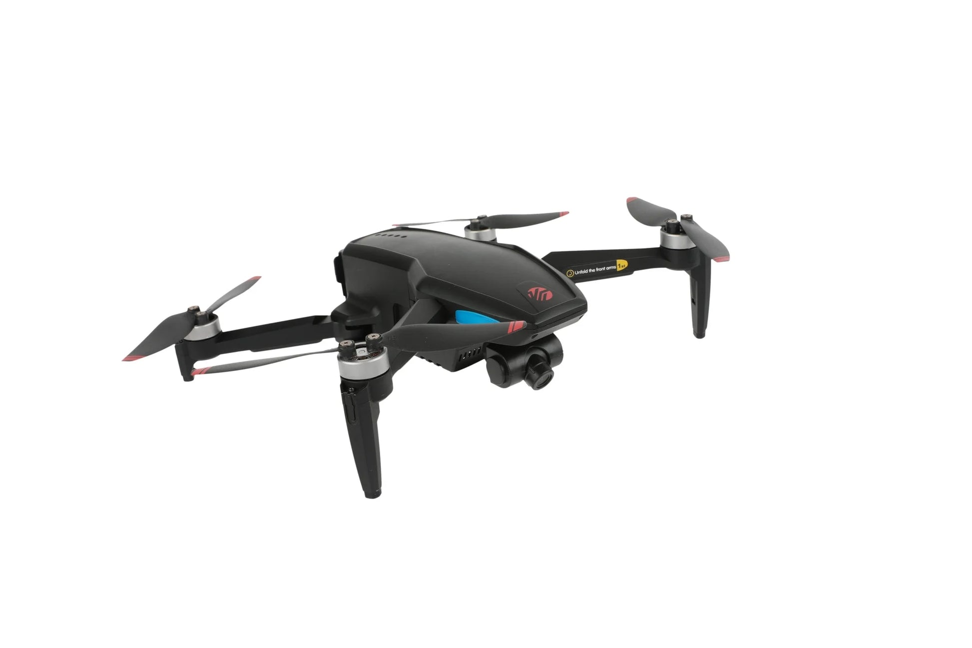 FPV Duo Racing Drone with Goggles and GPS, Black