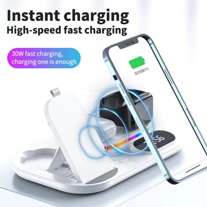 Sale Wireless Charging Station Clock Design Adjustable Wireless Fast Charging Station 15W Fast Charging Lightweight for Iphone
