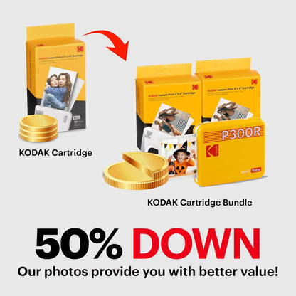 Mini 3 Retro 4PASS Portable Photo Printer (3X3 Inches) + 8 Sheets, White