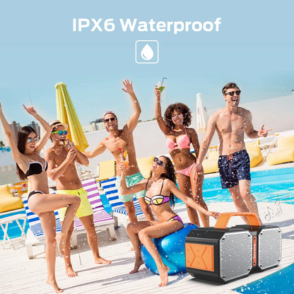 Bluetooth Speaker,  M83 IPX6 Waterproof Portable Large Bluetooth Speaker,Bluetooth 5.2,50W Big Power, 24H Playtime,Suitable for Family Gatherings and Outdoor Bluetooth Speakers