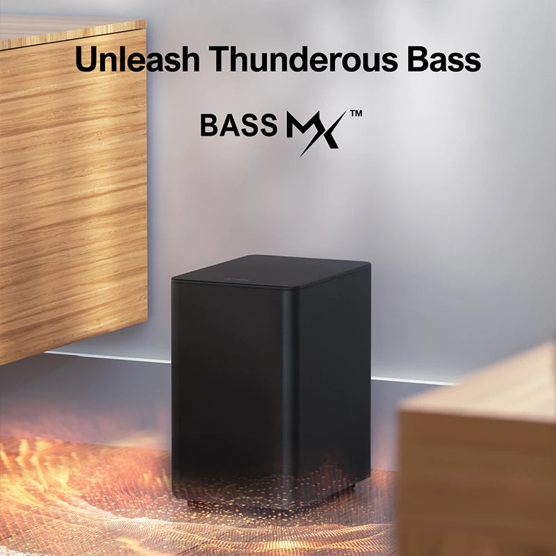 [US/UK Direct]  Poseidon D50 5.1 Soundbar Bluetooth Soundbar 6 High-Performance Speakers Surround Sound Bassmax DSP Chip 3EQ Modes Wired Speaker
