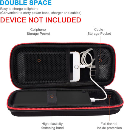 Hard Travel Case Fit for Ravpower 26800/20100/20000Mah, Anker Power Core 26800Mah/Powercore +26800Mah, Dulla M50000 Power Bank 12000Mah, ROMOSS 30000Mah, Lab599 Tx500 Radio by  (Large Black)
