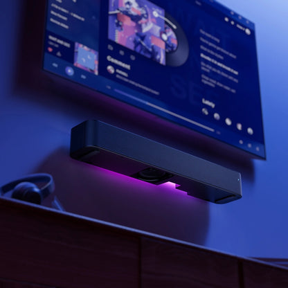 Bluetooth 2.0 Channel Soundbar with Multi-Color LED Lighting, 20", Black