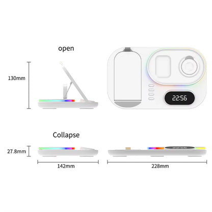 Sale Wireless Charging Station Clock Design Adjustable Wireless Fast Charging Station 15W Fast Charging Lightweight for Iphone