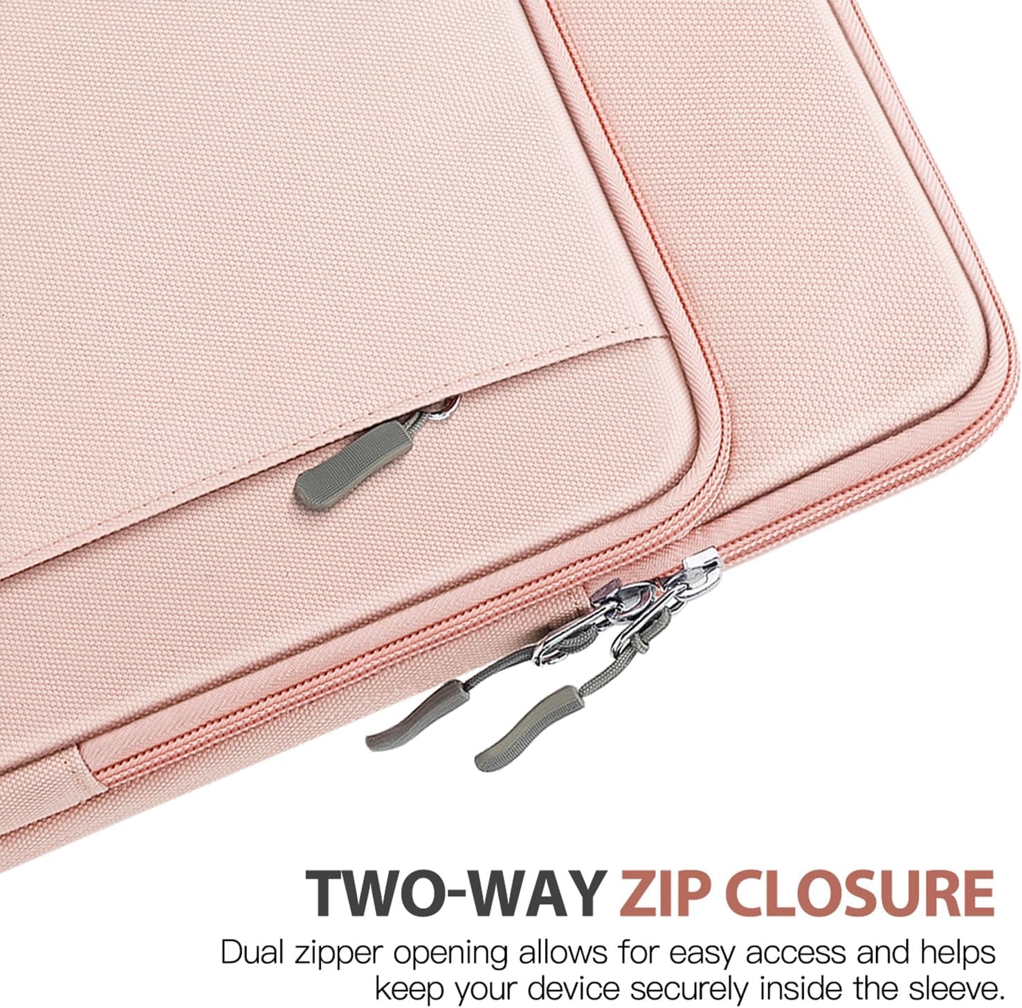 13.3-14 Inch Laptop Sleeve Case Carrying Bag with Pockets for Surface Pro 9/8/X, Macbook Air 2022-2018, Macbook Pro M2 14" /13" M2/M1 Max 14.2 2023-2021, Galaxy Tab S9+/S8+ 12.4", Pink