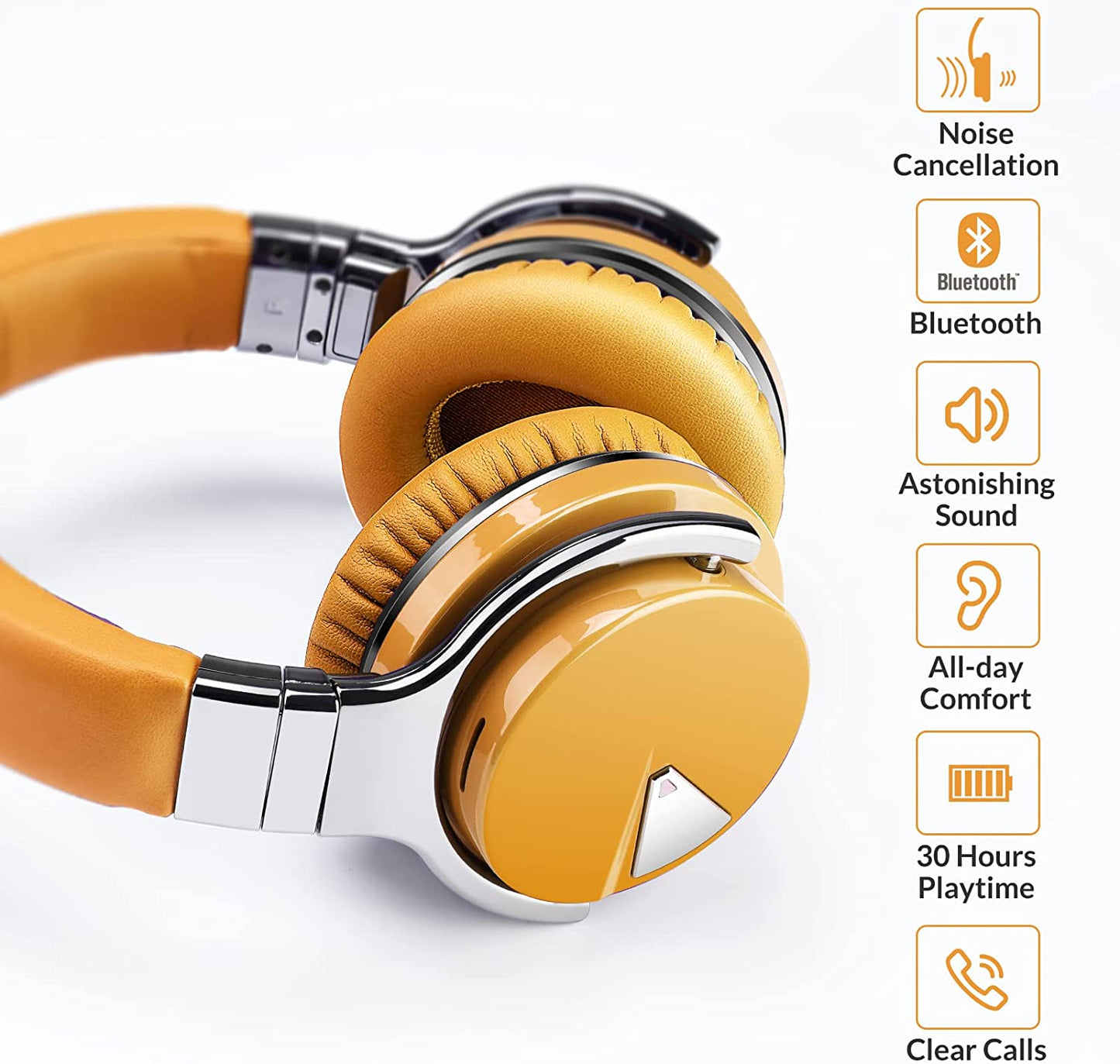 Million Sold 10 Years Classic E7 Active Noise Cancelling Headphones with Upgraded Noise Cancellation, Bluetooth Headphones Wireless with HD Sound Vivid Deep Bass, for Home Office Travel Gift Pcs