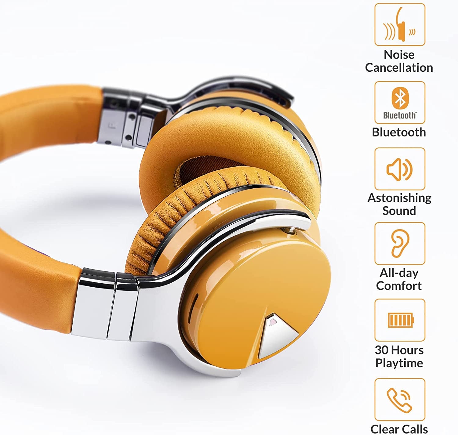Million Sold 10 Years Classic E7 Active Noise Cancelling Headphones with Upgraded Noise Cancellation, Bluetooth Headphones Wireless with HD Sound Vivid Deep Bass, for Home Office Travel Gift Pcs