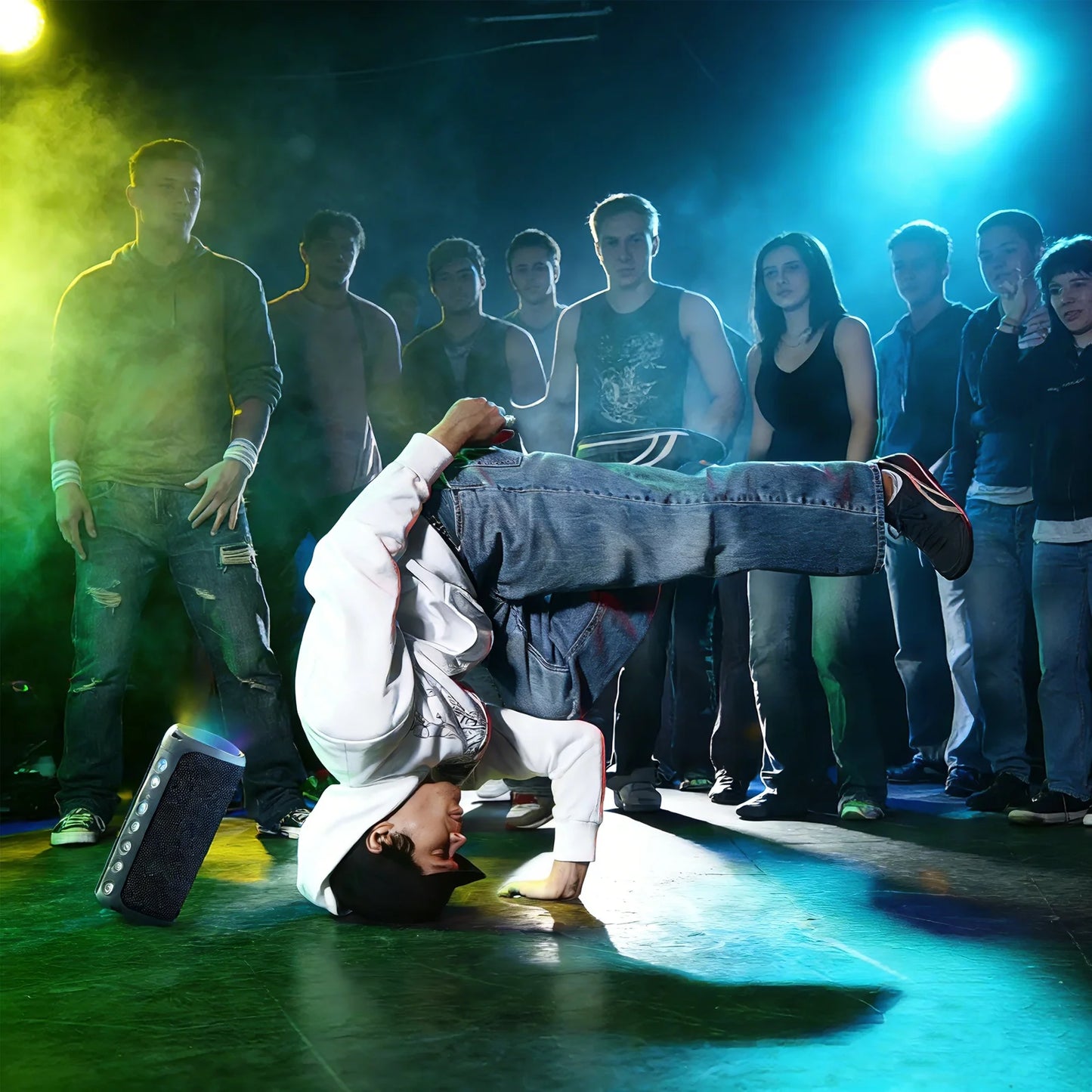 X8 Bluetooth Speaker, 40W Loud Sound, Deep Bass, Portable Wireless Speakers with IPX7 Waterproof,Bluetooth 5.4, LED Light, for Home/Beach/Outdoors, Dark Blue