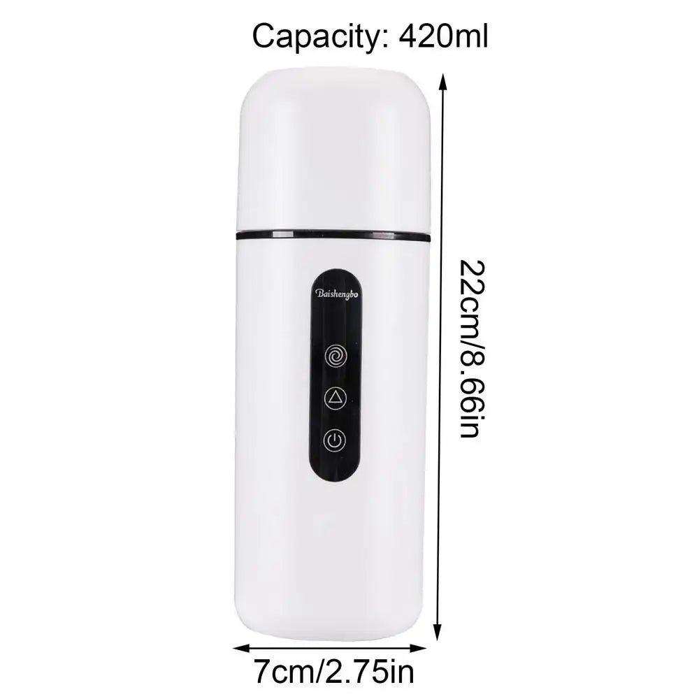 Car Electric Kettle Heated Water Cup 12V/24V Portable Universal Travel Cup with Automatic Stirring Function 420Ml Car Kettles
