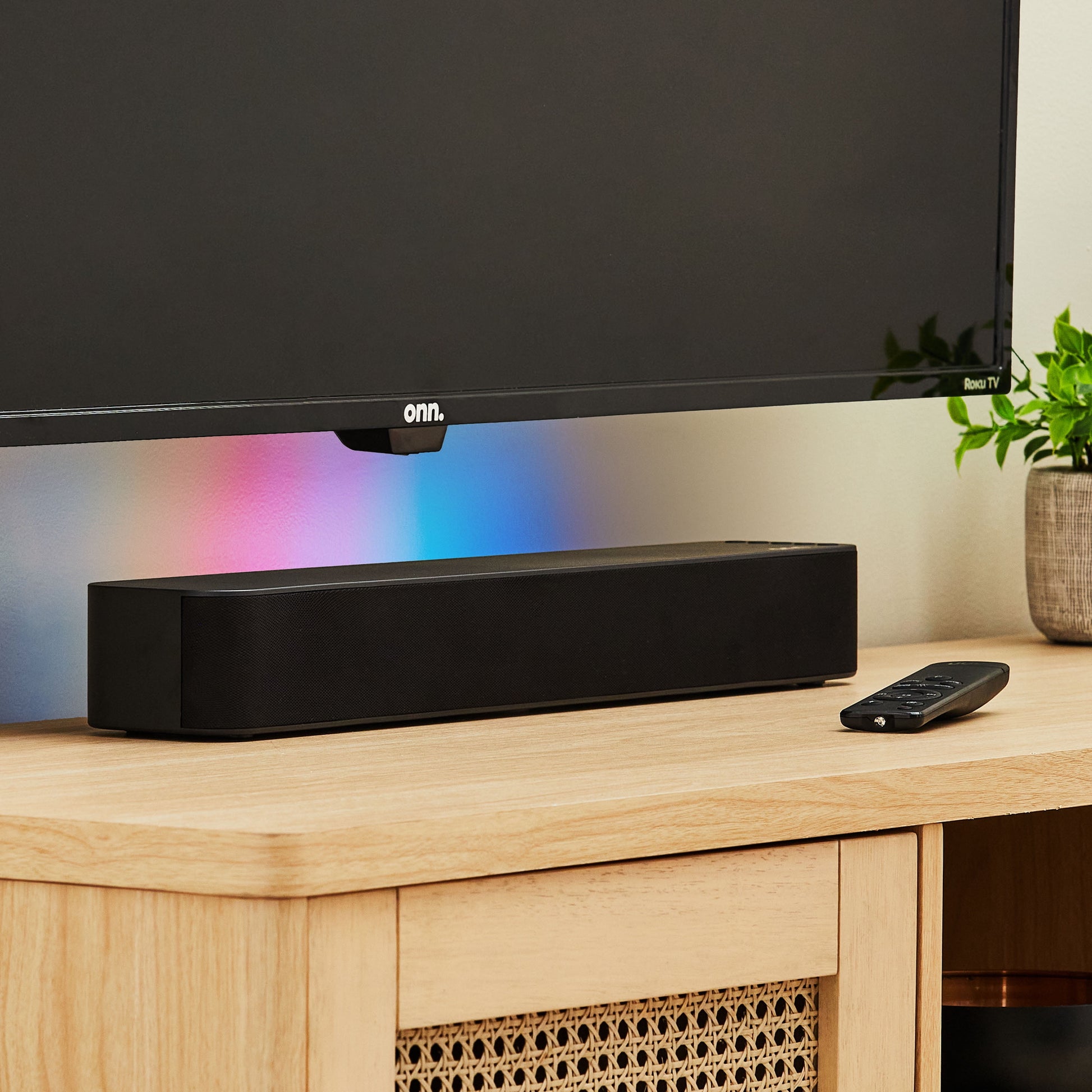 Bluetooth 2.0 Channel Soundbar with Multi-Color LED Lighting, 20", Black