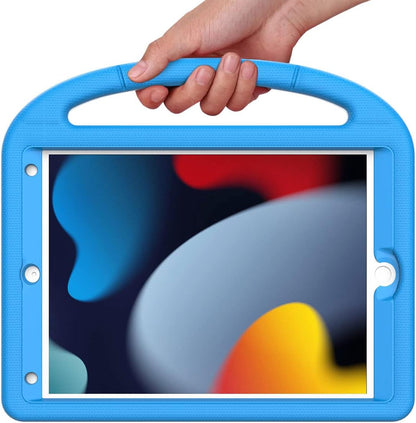Kids Case for Ipad 9Th/8Th/7Th Generation - Ipad 10.2 Inch 2021/2020/2019 Case with Built-In Screen Protector, Durable Shockproof Handle Stand Kids Cover for Apple Ipad 7/8/9 Gen, Blue