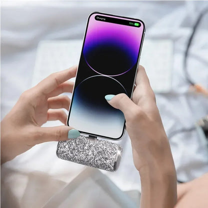 Portable Charger Mobile Power Bank Power Banks Fast Charging Power Bank Shiny Diamond Fashion High Quality 5000Mah