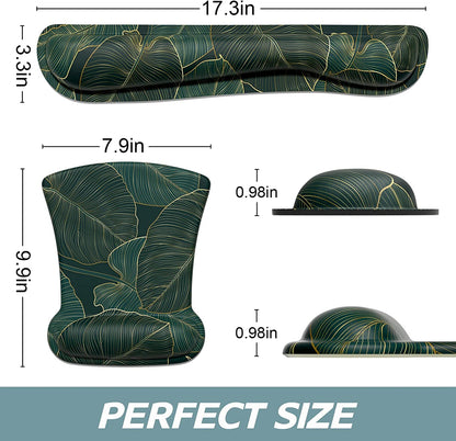 Mouse Pad Wrist Support Keyboard Wrist Rest Pad Ergonomic Mousepad Non-Slip Memory Foam Keyboard Pad Easy Typing Pain Relief Perfect for PC Laptop Gaming Office, Palm Texture