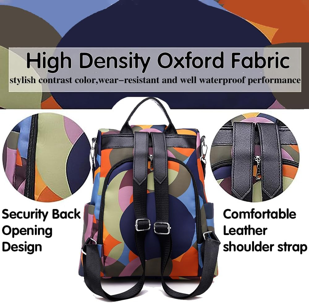 Backpack Purse for Women Anti-Theft Bag Waterproof Small Nylon Lightweight Backpack College Bookbag Shoulder Bag Travel Bag