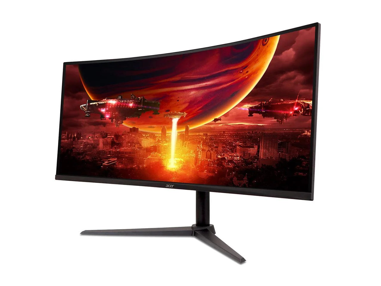 Nitro XZ342CU V3Bmiiphx 34" 1500R 21:9 Curved QHD (3440 X 1440) AMD Freesync Premium Gaming Monitor, 180Hz Refresh Rate, 1Ms VRB, VESA Displayhdr 400, VESA Mounting Compliant (1 X Display Ports