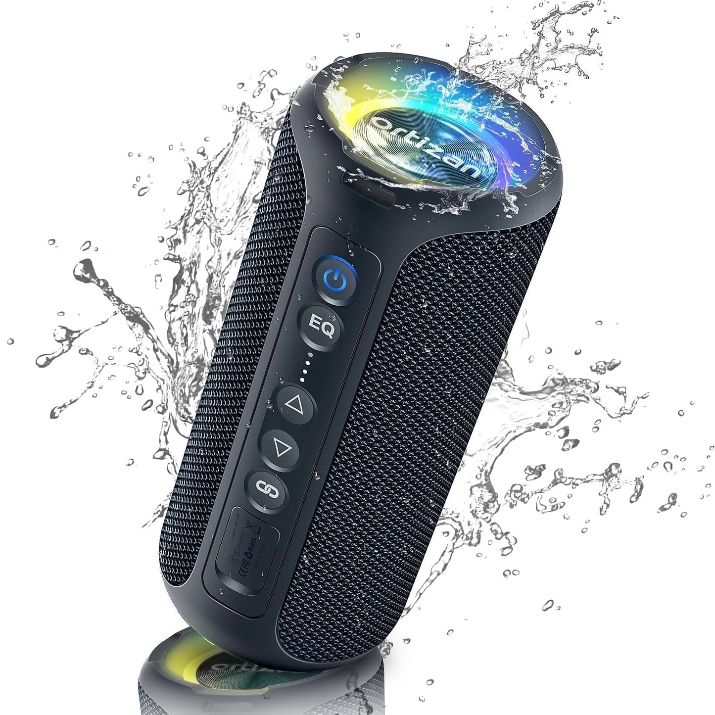 X8 Bluetooth Speaker, 40W Loud Sound, Deep Bass, Portable Wireless Speakers with IPX7 Waterproof,Bluetooth 5.4, LED Light, for Home/Beach/Outdoors, Dark Blue
