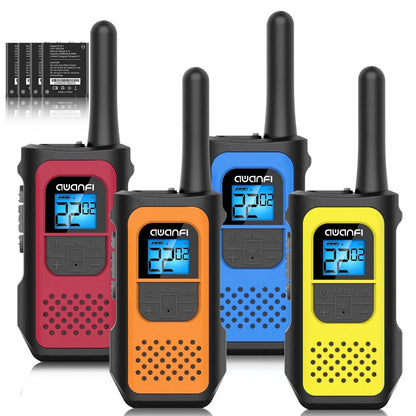 22-Channel Rechargeable Walkie Talkies for Adults, Two-Way Radio (4 Pack)