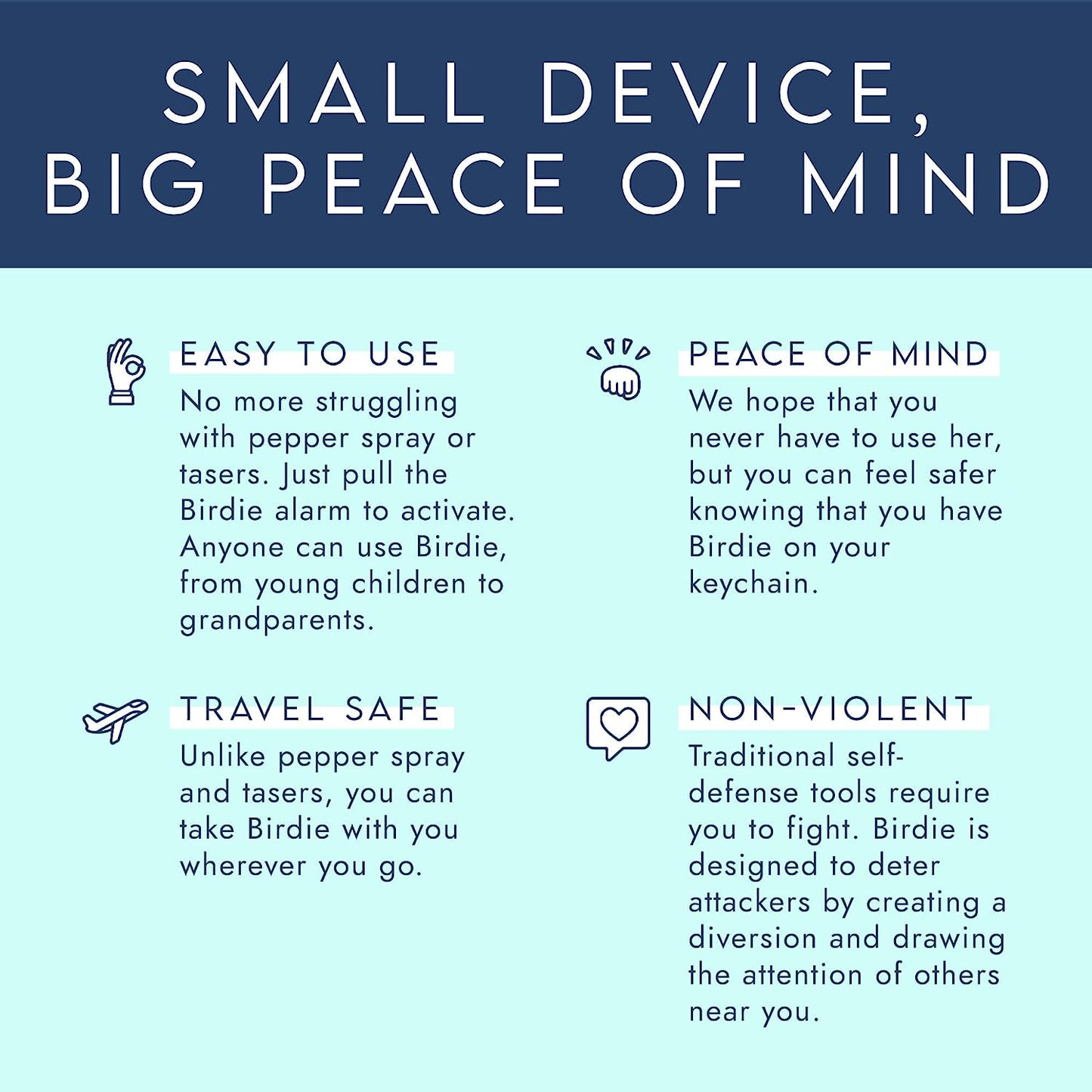 She’S Birdie–The Original Personal Safety Alarm for Women by Women–Loud Siren, Strobe Light and Key Chain in a Variety of Colors (Blossom)