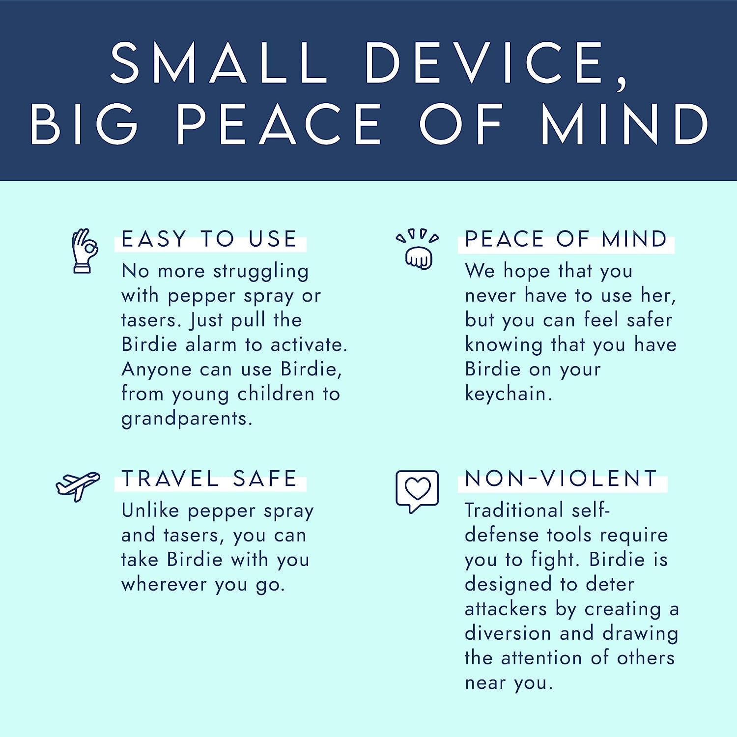 She’S Birdie–The Original Personal Safety Alarm for Women by Women–Loud Siren, Strobe Light and Key Chain in a Variety of Colors (Blossom)