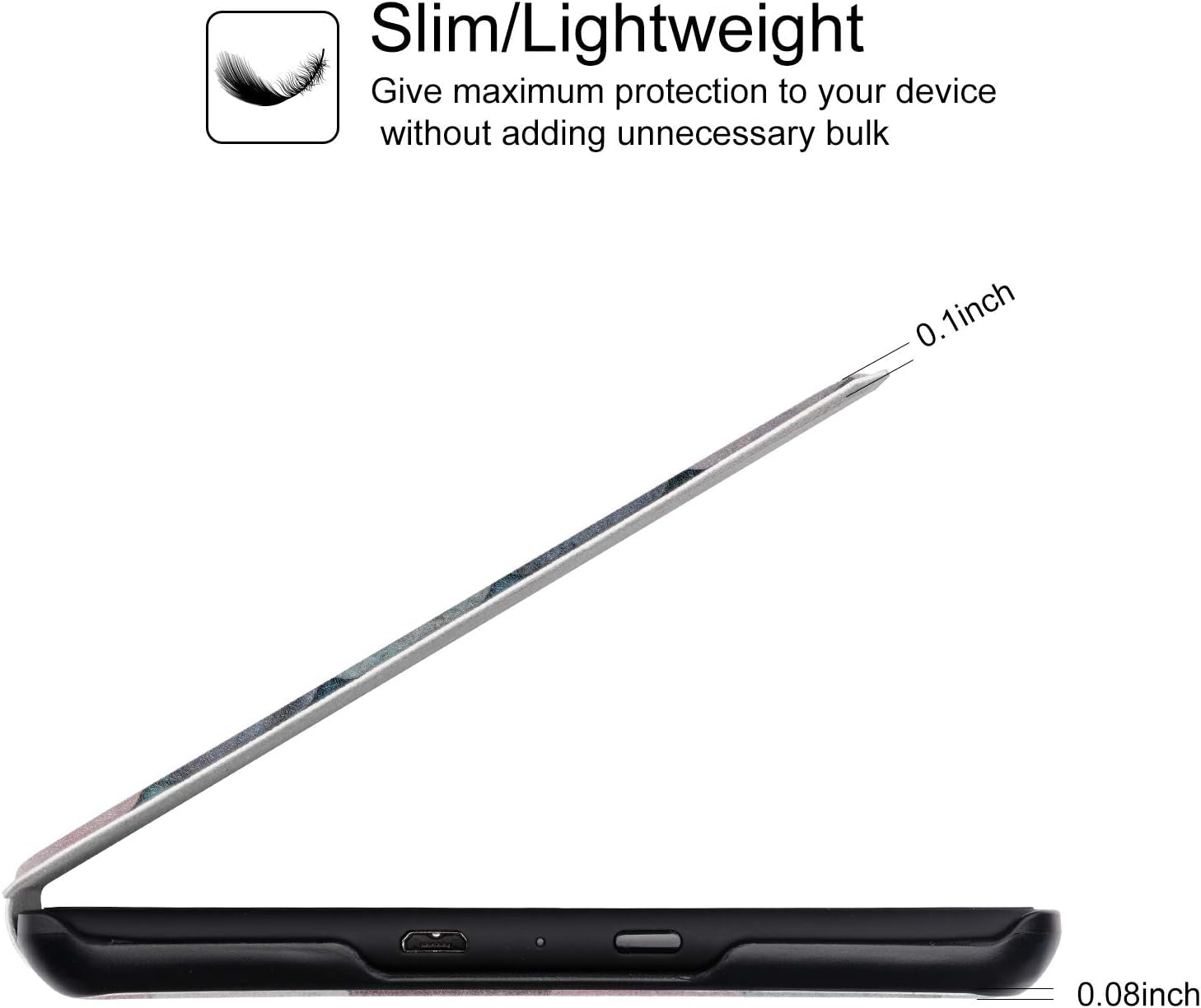 Case for Kindle Paperwhite 10Th Generation-2018, Slim PU Leather Case Smart Auto Wake/Sleep Cover Only Fits 2018 All-New Kindle Paperwhite 10Th Gen (Model No. PQ94WIF), Diamond