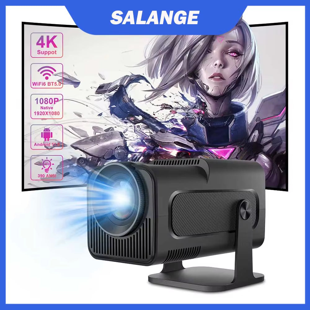 HY320 Projector 1920*1080P 4K Supported Wifi6 390 ANSI Home Theater 180° Flexible BT 5.0 Mini Beamer Projetor Portable