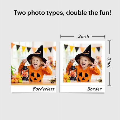 Mini 3 Retro 4PASS Portable Photo Printer (3X3 Inches) + 8 Sheets, White