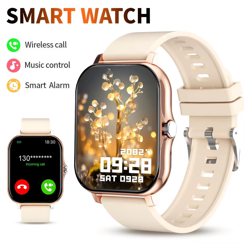 2025 New Smart Watch Bluetooth Call Message Reminder Man Woman Gift Full Touch Screen Sports Fitness Smart Watch