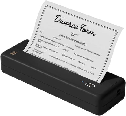 HPRT MT810 Portable Printer, A4 Wireless Bluetooth Travel Printer, Thermal Printer Support 8" & 4" Thermal Roll Paper Suitable for Home Vehincles Office Business