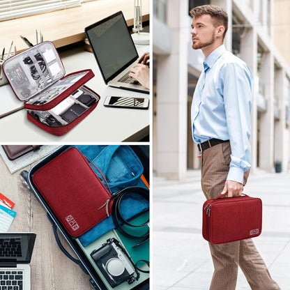 Electronics Organizer Travel, Travel Cord Organizer Case, Compact Electronics Accessories Bag for Cable, Cord, Charger, Phone