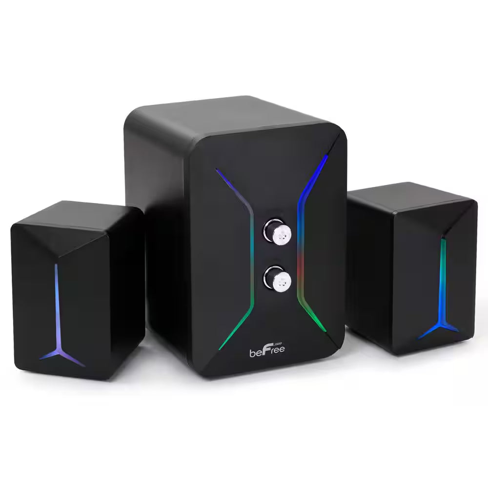 Computer Gaming 2.1 Speaker System with Color LED Lights