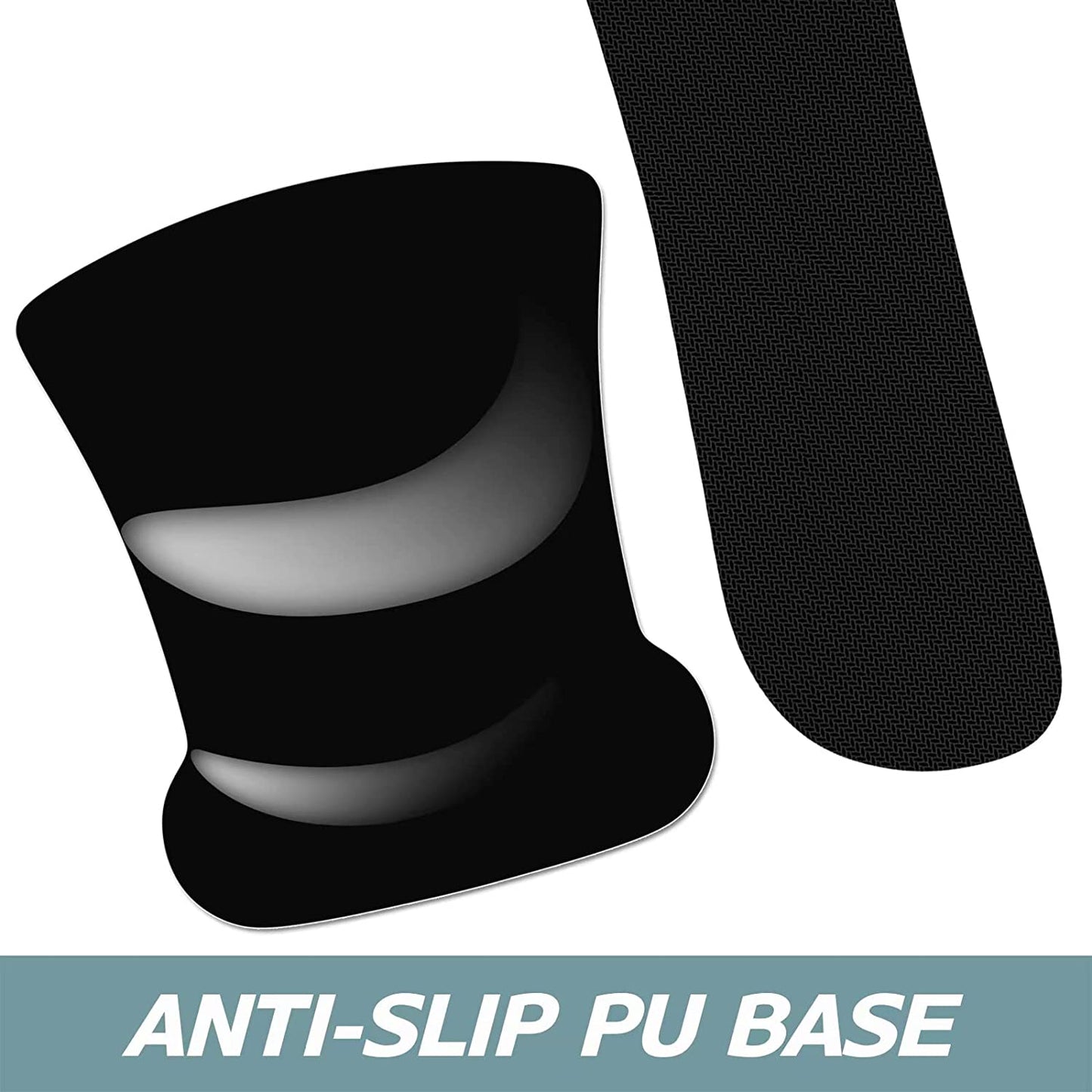 Mouse Pad Wrist Support Keyboard Wrist Rest Pad Ergonomic Mousepad Non-Slip Memory Foam Keyboard Pad Easy Typing Pain Relief Perfect for PC Laptop Gaming Office, Palm Texture