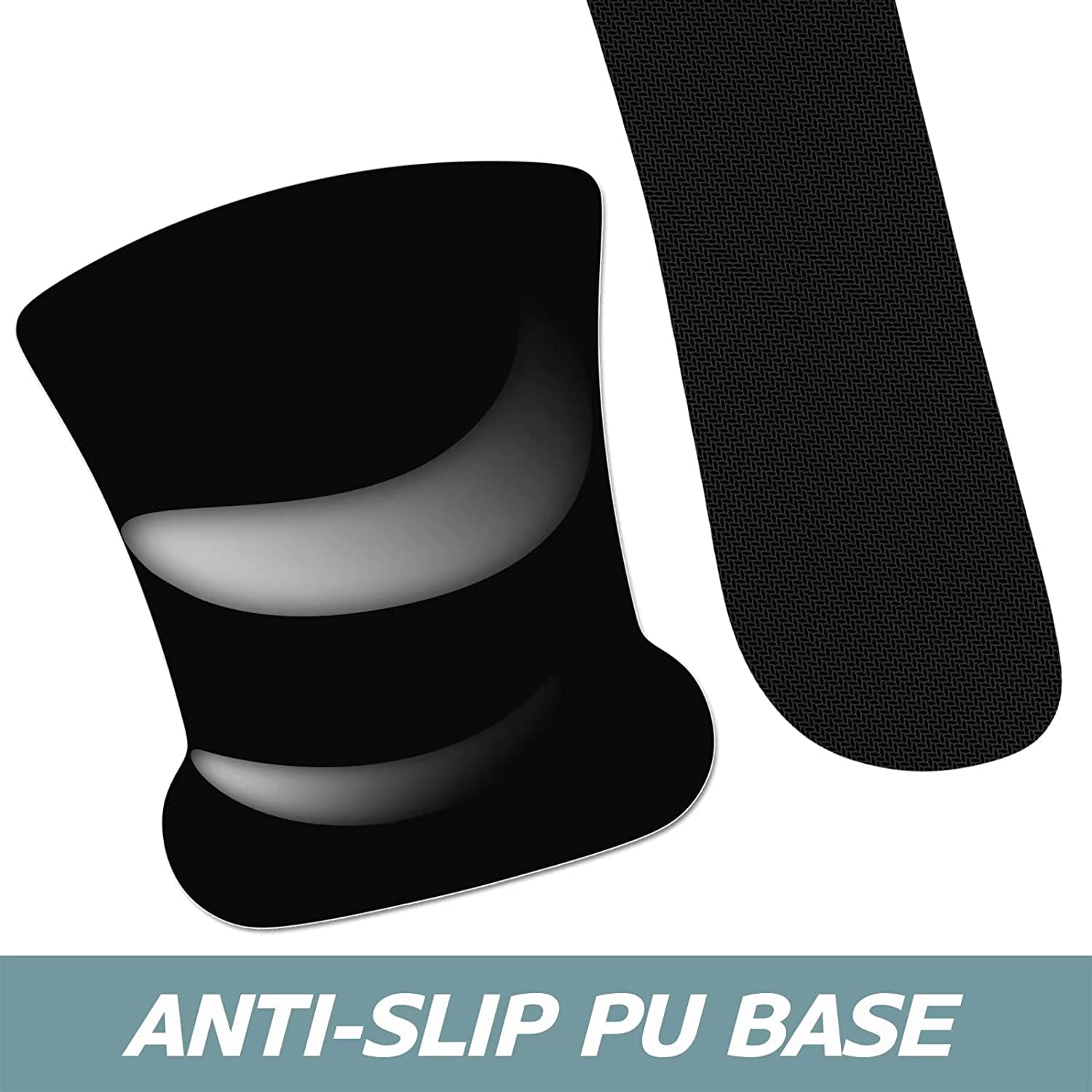 Mouse Pad Wrist Support Keyboard Wrist Rest Pad Ergonomic Mousepad Non-Slip Memory Foam Keyboard Pad Easy Typing Pain Relief Perfect for PC Laptop Gaming Office, Palm Texture