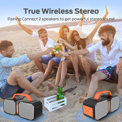 Bluetooth Speaker,  M83 IPX6 Waterproof Portable Large Bluetooth Speaker,Bluetooth 5.2,50W Big Power, 24H Playtime,Suitable for Family Gatherings and Outdoor Bluetooth Speakers